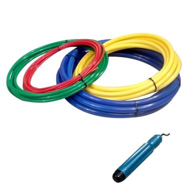 Imagem de 4 peças, dobrador de tubo de cobre, 1/10.2 cm, 3/20.3 cm, 1/5.1 cm, 5/20.3 cm, kit de ferramentas para dobrar tubos de plástico PE para HVAC, geladeira, ar condicionado, mini conjunto de linha