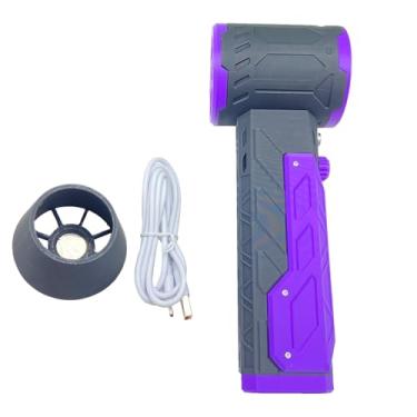 Imagem de Espanador de ar elétrico Turbofan portátil Potente motor sem escova de impulso de 800g Carregamento rápido USB C para limpeza de carros Uso doméstico ao ar livre Material ABS