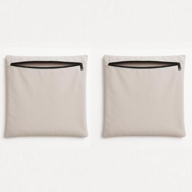 Imagem de Kit 2 Capa De Almofada 42cm Decorativa Suede Sofá Poltrona Bege