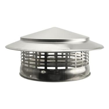 Imagem de Roof Vent Cap Chimney Rain Cap Protector Easy Install Chimney Flue Cowl Pipe Exhaust Pipe Chimney Flue Cover Stainless Steel, Inner Dia 200mm