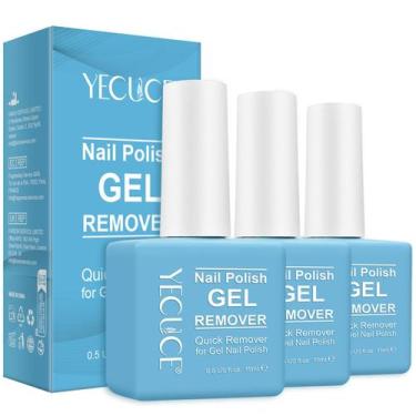 Imagem de Removedor de esmalte em gel NIFEISHI, 3 unidades, 15 ml, rápido e fáci