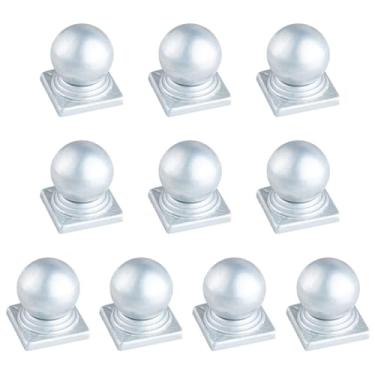 Imagem de WFCFCN Tampa para postes de madeira, alternativa galvanizada, cobertura esférica para cerca de jardim de madeira, tampa para postes, 10 unidades