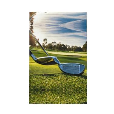 Imagem de XLLingL Toalhas de cozinha com estampa de taco de golfe, panos de prato de microfibra, para decoração e limpeza de cozinha - 1 peça