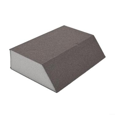Imagem de Bloco de esponja de lixamento 60-240, almofada de espuma abrasiva flexível úmida e seca lavável ferramenta de polimento para tinta de madeira metal plástico drywall limpeza de cozinha (grão 100)