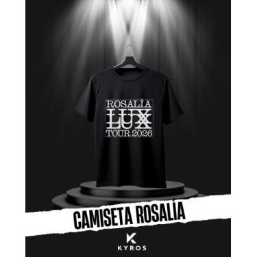 Imagem de Camiseta Rosalia Tour - 100% Algodão Unissex - Kyros, Branco, M