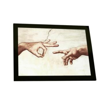 Imagem de Quadro Decorativo Engraçado Criação De Adão Decoração Poster Quarto Sala