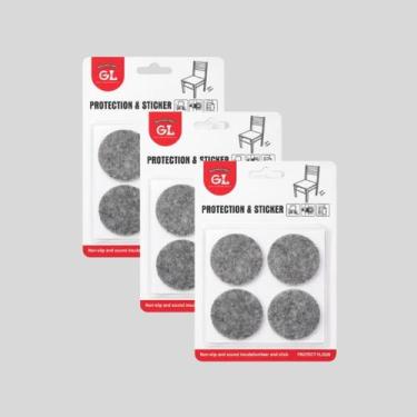 Imagem de Feltro Adesivo Protetor Para Moveis 24uni 24cm - MERAKI, 3 Cartela