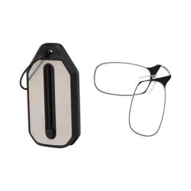 Imagem de Óculos De Leitura Portáteis Ultraleves Com Clipe Nasal E Chaveiro +1.0