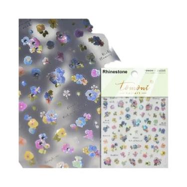 Imagem de Adesivos De Unha 5D Com Glitter De Vidro: Decoração Artística De Alta 