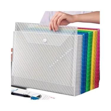 Imagem de Sacos De Arquivo De Plástico Transparente A4, 10 Peças, Organizador De