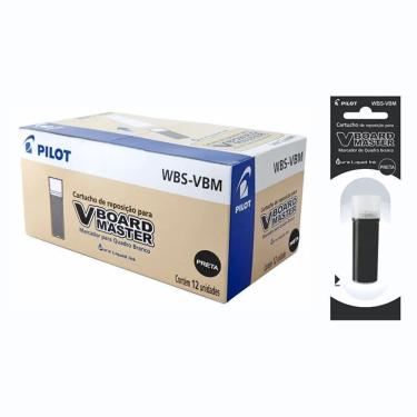Imagem de Refil para Marcador de Quadro Branco Pilot V-Board Master com Escrita Suave Caixa 12 Un...