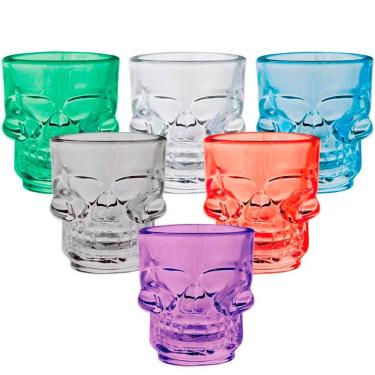 Imagem de Conjunto de Copos para Shot Skull Mug para Bebidas em Vidro com Formato de Caveira 50ML...