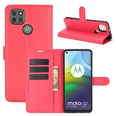 Imagem de YUNCHAO Caixa de telefone Para Motorola Moto G9 Power Litchi Texture Horizontal Flip Capa Protetora com Suporte e Slots de Cartão e Carteira capa para celular