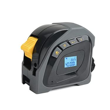 Imagem de Wemay Telêmetro a 2 em 1 5m fita métrica Régua Display LCD com luz de fundo Medidor de distância Dispositivo de medição de construção Área Volumes Equipamento de levantamento