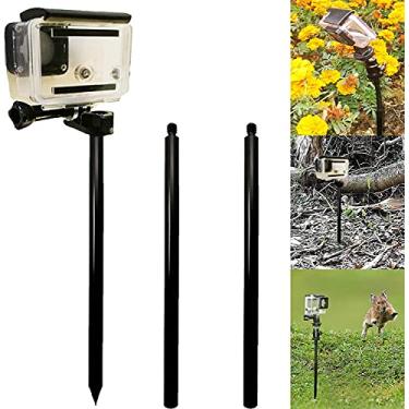 Imagem de Suporte de ponta de chão para montagem de estaca de câmera de trilha | para caça e pesca | Serve para câmeras de caça e câmeras Gopro Action Cam