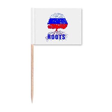 Imagem de Bandeira russa para família art déco presente moda palito de dentes marcadores decoração de festa