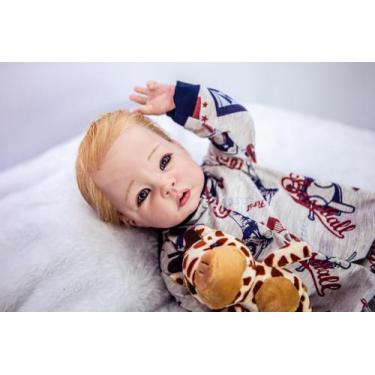 Boneca Bebê Reborn Menino Baby Dolls Em Vinil 45cm em Promoção é no Buscapé