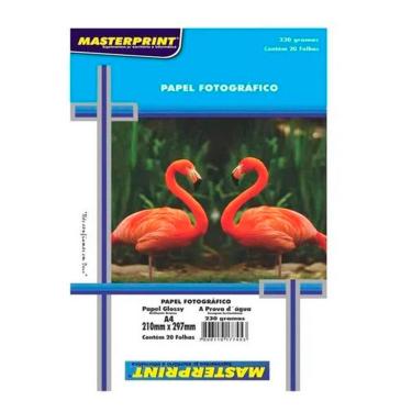 Imagem de Papel fotográfico A4 230 gramas Glossy 20 folhas