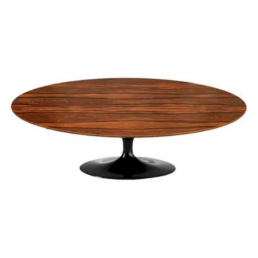 Imagem de Mesa Saarinen Oval Centro Pau Ferro 120x80cm - Base Preta