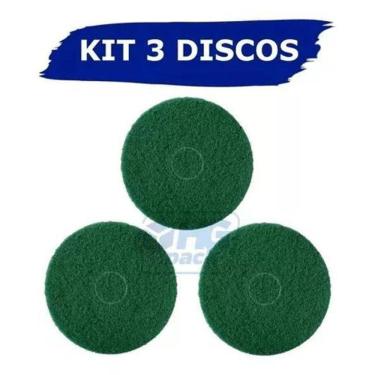 Imagem de 3 Disco Limpeza Verde 410Mm Enceradeira Scotch-Brite 3M