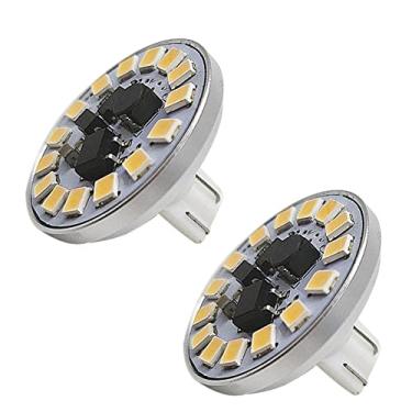 Imagem de Ruiandsion Lâmpadas interiores de LED T10 194 168 2825 W5W 2835 10SMD amarelas 10-30V lâmpadas de LED para luzes de leitura de mapa interiores de carro, sem polaridade (pacote com 2)