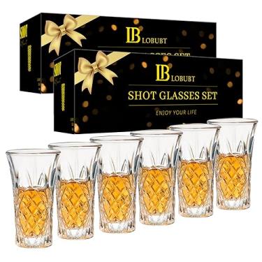 Imagem de LOBUBT Conjunto de 12 Copos de Shot de Vidro Transparente com Base Pesada de 56,7 g, Perfeitos para Bebidas Alcoólicas, Bar, Festas e Presentes