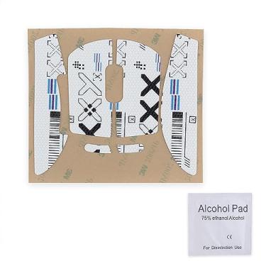 Imagem de HUYUN Painéis laterais do mouse/fita adesiva antisuor de substituição para mouse gamer sem fio Logit G Pro X Superlight segunda geração (branco)