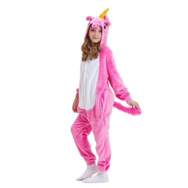Imagem de Macacão Fantasia Pijama Infantil Kigurumi Menina Unicórnio
