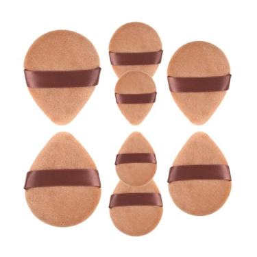 Imagem de Esponja de pó para pó facial triangular Beauty Blender Esponja Halo Glow Brown Powder Puff para aplicação de maquiagem impecável