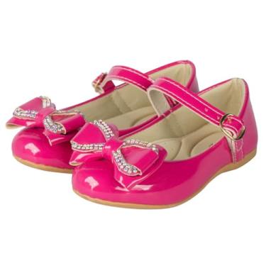 Imagem de Genérico, Sapatilha Infantil Bailarina Menina Laço Strass Tamanho:25;Cor:Rosa pink