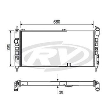 Imagem de Radiador Corsa 1994 a 2011 Visconde 12562