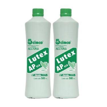 Imagem de Kit Acetona Lutex c/ 2 unidades - não mancha 500ml cada - 5Cinco