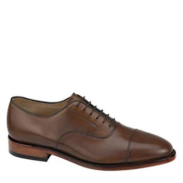 Imagem de Johnston & Murphy Melton Toe masculino | Sapato social formal, Pele de bezerro caramelo, 41