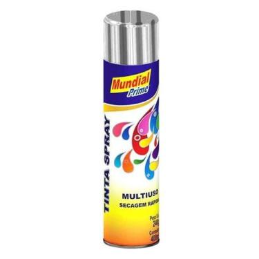 Imagem de Tinta Spray Multiúso Cromada 400ml - Mundial Prime