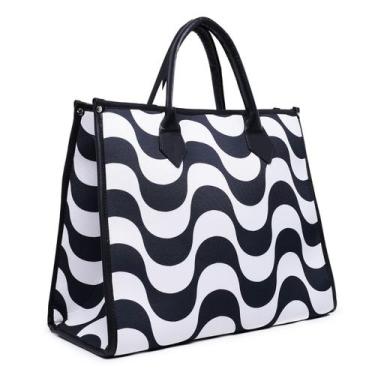 Imagem de Max bolsa sacola feminina praia clube VERAO RC - RAFAELA CAPEL, Preto