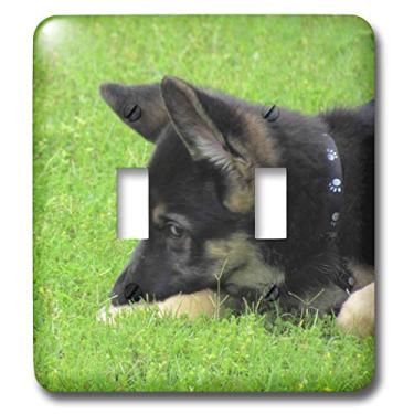 Imagem de 3dRose lsp_21185_2 Interruptor duplo para filhote de cachorro pastor alemão