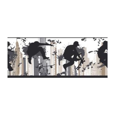 Imagem de York Wallcoverings Just Kids KD1822BD Bordas para skatistas, preto