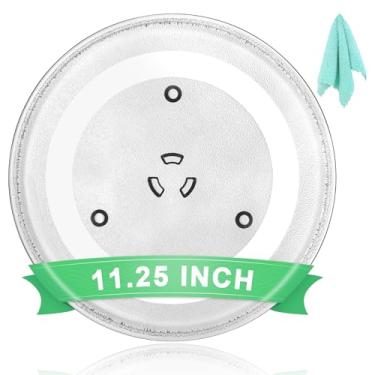 Imagem de Toca-discos de vidro de substituição de placa de micro-ondas universal de 28,6 cm | Serve para LG, GE, Panasonic, Frigidaire, Farberware e mais