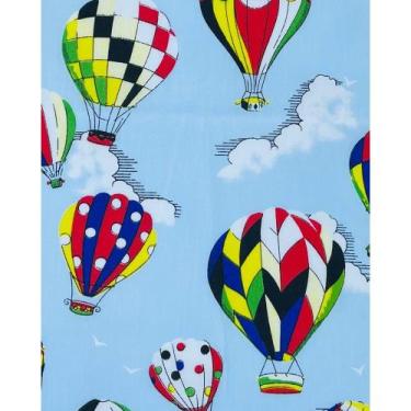 Imagem de Tecido Tricoline Estampado Balões Azul Bebê - 1,50m de Largura