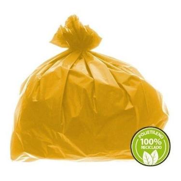 Imagem de Saco De Lixo Super Leve 40 Litros Amarelo 100un - HIGIPACK