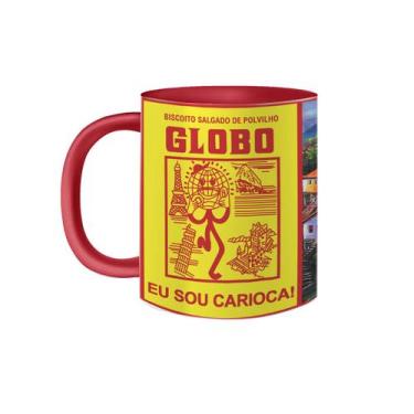 Imagem de Caneca Porcelana Biscoito Globo Rio de Janeiro Sou Carioca - VilelaGG