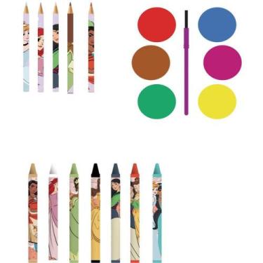 Imagem de Maleta para Pintura Princesas KIT de Pintura com Adesivos - TOYNG