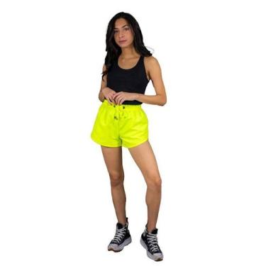 Imagem de Short tactel feminino com ilhos no cós e ponteira moda praia - Organik