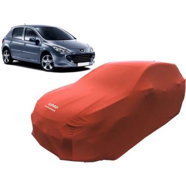 Imagem de Capa Automotiva Para Carro Esportivo Peugeot 307 - Mz, Vermelha
