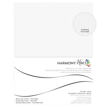 Imagem de Cartolina 8,5 x 11 pacote de papel - cartolina texturizada de 29,5 kg para artesanato, fabricação de cartões, impressoras - 80 folhas de scrapbook - dupla face com núcleo sólido, branco brilhante