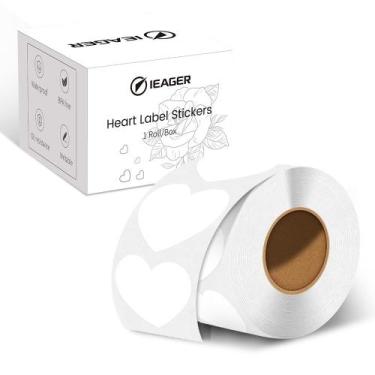 Imagem de Adesivos Térmicos iEager em Formato de Coração (5cm) - 500 Etiquetas