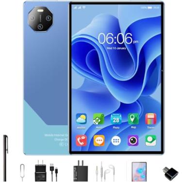 Imagem de Tablet com tela de 11,6 polegadas, 16 GB de RAM + 512 GB de ROM, câmeras de 24 e 32 megapixels, bateria de 12.000 mAh, edição WiFi, Android 13 (Azul)
