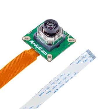Imagem de Arducam Câmera Raspberry Pi HQ com lente de foco motorizado, 12,3 MP IMX477, lente grande angular M12 de 100°, USB, GPIO, compatível com Raspberry Pi 1-4, Zero, Zero 2W