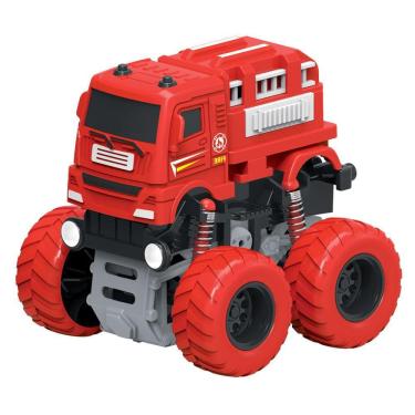 Imagem de Carrinho de Fricção Infantil Bombeiro 4×4 Maluco Sortido - DM Toys