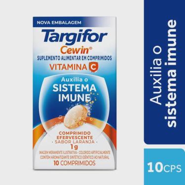 Imagem de Vitamina C efervescente targifor cewin 1G com 10 comprimidos